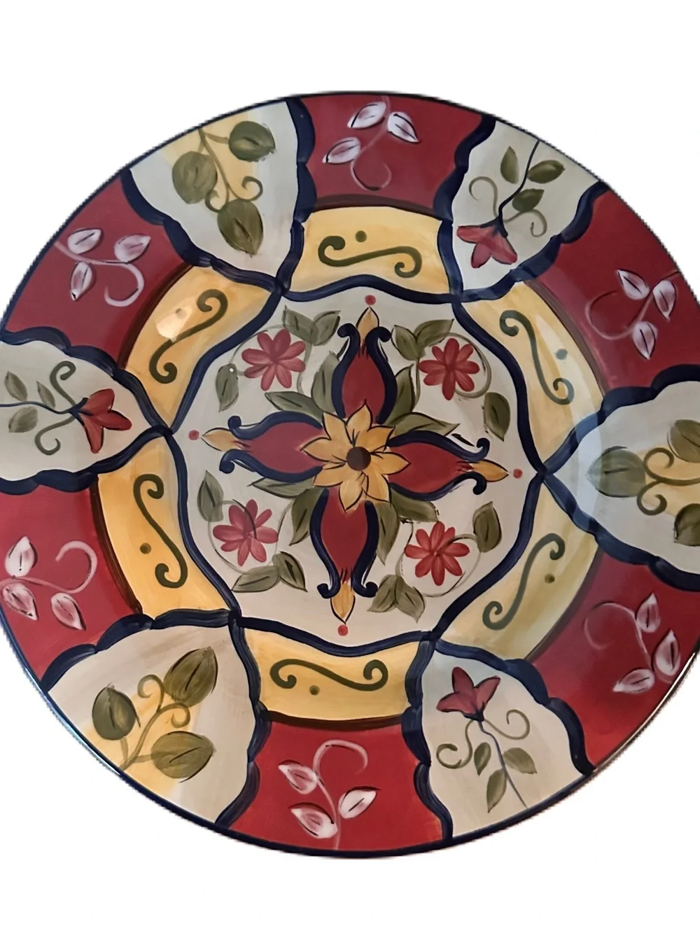 Pier 1 Imports HandPainted Earthenware Plates Vallarta Ceramic Plate Trio